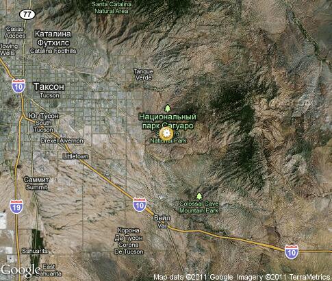 map: Saguaro National Park