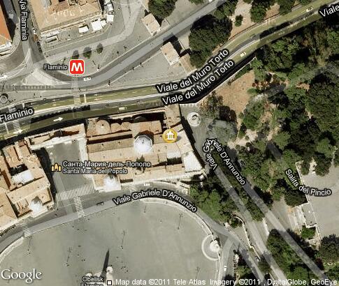 map: Santa Maria del Popolo church